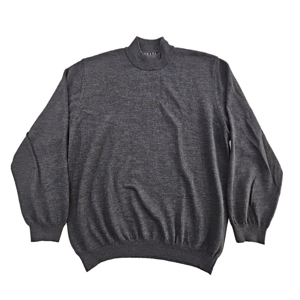 Valda by Toscano‎ 100% Merino Wool Crew Neck Sweater Men's XL Slate Gray EUC LN